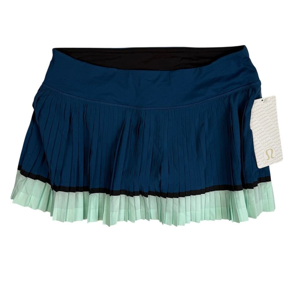 Lululemon Tennis Pleat To Street Skirt Golf Sea Mist Poseidon Blue Y2K 8